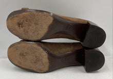 Load image into Gallery viewer, Authentic Tory Burch Womens Talla Brown Leather Slip-On Block Pump Heels Size 6M
