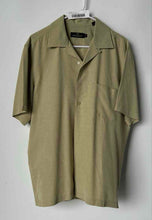 Load image into Gallery viewer, Bugatchi Uomo Mens Green Short Sleeve Collared Button-Up Shirt Size Medium
