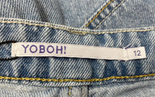 Load image into Gallery viewer, Yoboh! Girls Light Blue Denim Medium-Wash Straight-Leg Jeans Size 12 With Tag
