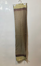 Load image into Gallery viewer, Vintage Handcraft Inc. Womens Beige Red Geometric Paisley Silk Rectangle Scarf
