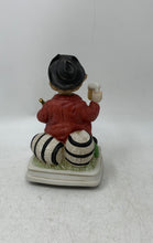 Load image into Gallery viewer, Melody In Motion Multicolor Cheers Hobo Musical Porcelain Clown Figurine

