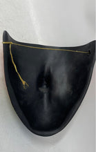 Load image into Gallery viewer, Hand-Painted Blue Heron Design Standing By Water Ceramic Wall Mask With Ribbons
