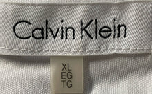 Load image into Gallery viewer, Calvin Klein Womens Black White Striped Sleeveless Ruffle Tunic Tank Top Size XL
