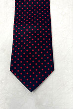 Load image into Gallery viewer, Bill Blass Mens Red And Black Polka Dot Adjustable Long Formal Designer Tie
