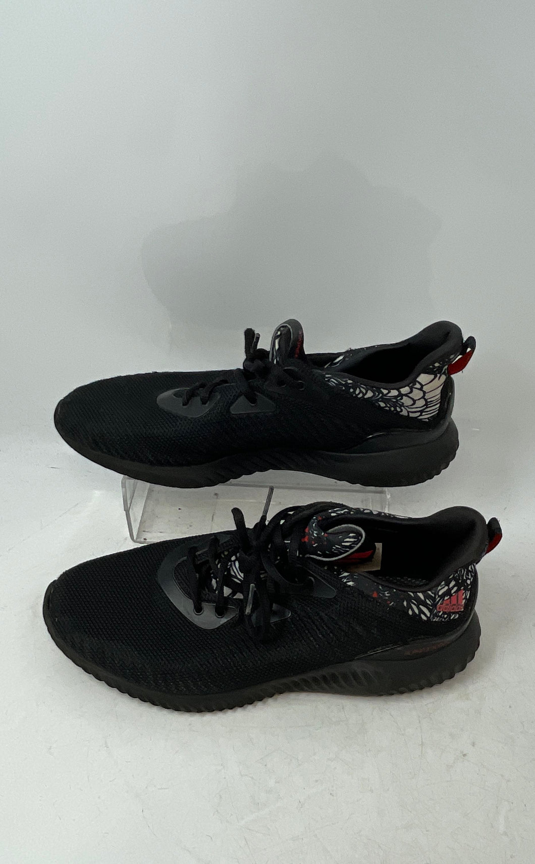 Adidas Mens Alphabounce Black White Red Low Top Lace-Up Sneaker Shoes Size 8.5