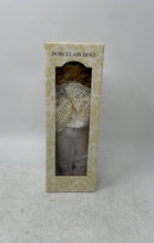 Load image into Gallery viewer, Cracker Barrel White Lace Dress Curly Hair Collectible Porcelain Doll
