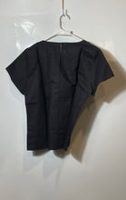 Load image into Gallery viewer, Pierre Cardin Womens Black Crew Neck Short Sleeve Pullover Blouse Top Size 10

