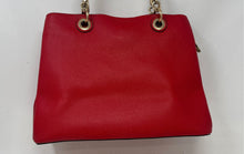 Load image into Gallery viewer, Aldo Womens Red Gold-Tone Faux Leather Double Handle Tote Handbag No Strap
