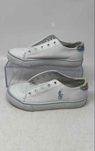 Load image into Gallery viewer, Polo Ralph Lauren Kids Blue White Lace-Up Sneaker Shoes Size 12 No Laces
