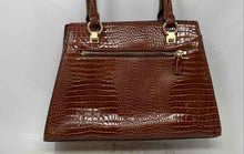 Load image into Gallery viewer, Guess Womens Stephi Brown Croc-Embossed Double Handle Girlfriend Satchel Bag
