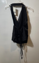 Load image into Gallery viewer, Zara Womens Black Sleeveless Blouse Top Size Large With Tag
