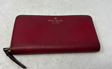 Load image into Gallery viewer, Kate Spade New York Womens Red Leather Card Holder Small Zip-Around Wallet

