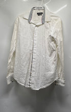 Load image into Gallery viewer, Bugatchi Mens White Long Sleeve Spread Collar Shaped Fit Button-Up Shirt Size S
