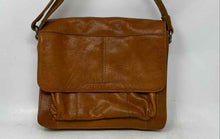 Load image into Gallery viewer, Spikes &amp; Sparrow Womens Brown Leather Adjustable Strap Zip Pockets Crossbody Bag
