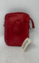 Load image into Gallery viewer, Pelletteria Artigianale Womens Red Leather Adjustable Strap Crossbody Bag w/ Tag
