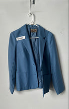 Load image into Gallery viewer, Mairi Macintyre Womens Blue Long Sleeve Notch Lapel Two-Button Blazer Size 14
