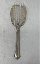 Load image into Gallery viewer, Silver-Tone Metal Ornate Fluted Handles Vanity Set Hand Mirror And Hairbrush
