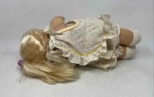 Load image into Gallery viewer, Cabbage Patch Kids Plush Blonde Hair Blue Eyes Floral Dress Toy Doll
