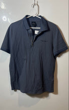 Load image into Gallery viewer, Armani Exchange Mens Gray Short Sleeve Quarter-Zip Polo Shirt Size Medium
