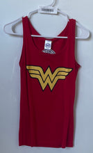 Load image into Gallery viewer, DC Comics Womens Red Sleeveless Wonder Woman Superhero Tank Top Size S
