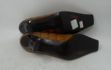 Load image into Gallery viewer, Melian Womens Brown Leather Slip-On Square Toe Block Pump Heels Size 10W
