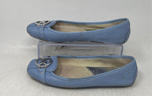 Load image into Gallery viewer, Michael Kors Womens Fulton Blue Leather MK Logo Slip-On Ballet Flats Size 7M
