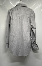 Load image into Gallery viewer, Calvin Klein Mens Gray Printed Steel+ Slim Fit Stretch Dress Shirt Sz 15.5 32/33
