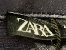 Load image into Gallery viewer, Zara Womens Gray Long Sleeve Waist Tie Button Front Shirt Dress Size Large
