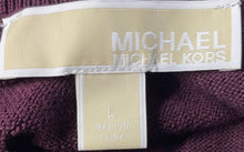 Load image into Gallery viewer, Michael Kors Womens Wine Crew-Neck Long Sleeve Pullover Sweater Size L
