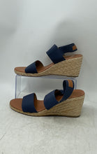 Load image into Gallery viewer, Tommy Bahama Womens Sakura Dark Blue Slip-On High Wedge Espadrille Heels Size 8M

