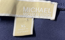 Load image into Gallery viewer, Michael Kors Womens Blue Short Sleeve V-Neck Regular Fit Tunic Top Size XL
