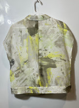 Load image into Gallery viewer, DKNY Womens Multicolor Tie Dye Short Cap Sleeve Button Front Blouse Top Size L
