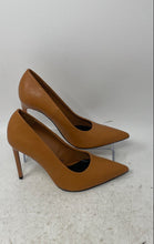 Load image into Gallery viewer, Zara Womens Brown Leather Slip-On Pointed Toe Stiletto Pump Heels Size 38
