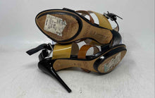 Load image into Gallery viewer, Michael Kors Womens Black And Brown Patent Leather Slingback Sandals Size 8.5 M
