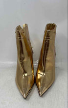 Load image into Gallery viewer, Aldo Womens Nilita Gold-Tone Leather Back Zip Pointed Toe Ankle Booties Size 6
