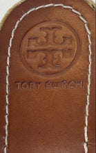 Load image into Gallery viewer, Authentic Tory Burch Womens Brown Espadrille Wedge Slide Sandals Sz 7.5 Stained
