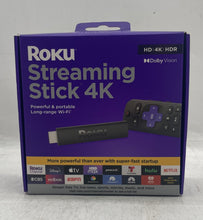 Load image into Gallery viewer, Roku 3820R Black Streaming Stick 4K HDR Media Player Voice Remote Not Tested

