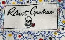 Load image into Gallery viewer, Robert Graham Mens White Blue Floral Tailored Fit Collared Button-Up Shirt 2XL
