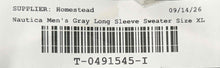 Load image into Gallery viewer, Nautica Mens Gray Heather Long Sleeve 1/4 Zip Pullover Sweater Size XL
