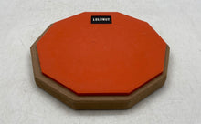 Load image into Gallery viewer, Lolunut Orange Octagonal 2 Sided Drum Practice Pad Set With Drumsticks
