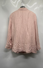 Load image into Gallery viewer, H&amp;M Womens Pink Long Sleeve Notch Lapel Double-Breasted Blazer Size Large
