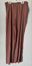 Load image into Gallery viewer, Zara Womens Pink Crinkle Drawstring Wide-Leg Trouser Pants Size Medium

