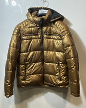 Load image into Gallery viewer, Guess Womens Bronze Long Sleeve Full-Zip Hooded Puffer Jacket Size XL
