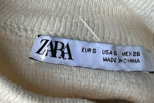 Load image into Gallery viewer, Zara Womens White Short Sleeve Mock Neck Pullover Cropped Blouse Top Size S
