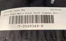 Load image into Gallery viewer, Calvin Klein Mens Black Short Sleeve Collared Button-Up Shirt Size Large
