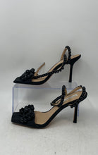 Load image into Gallery viewer, Antonio Melani X Courtney Grow Womens Black Leather Ankle Strap Heels Size 8.5M
