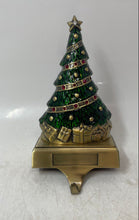 Load image into Gallery viewer, Things Remembered Multicolor Decorated Christmas Tree Metal Stocking Holder
