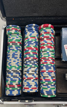 Load image into Gallery viewer, Pavilion Casino Game Set Poker Chips Dice Playing Cards With Aluminum Case
