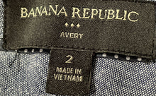 Load image into Gallery viewer, Banana Republic Womens Blue Flat Front Slash Pockets Avery Ankle Pants Size S
