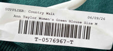 Load image into Gallery viewer, Ann Taylor Womens Green Long Sleeve Stretch Mock Neck Pullover Sweater Size M
